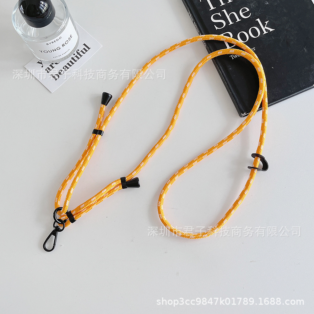 Personalidad japonesa y coreana de doble botón colgante colgante de doble botón colgante ajustable de hombro colgante de cuello para teléfono móvil bolso universal cuerda de botella de agua