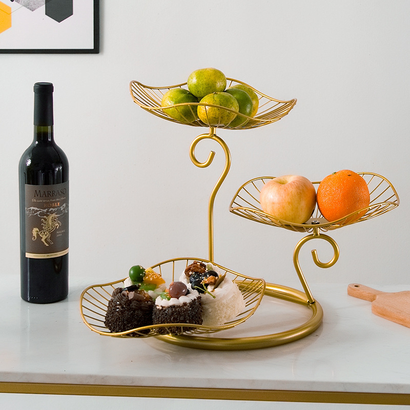 Luz nórdica lujo Internet celebridad hierro fruta placa moderna minimalista casa sala de estar Mesa café snack placa creativa restaurante Decoración