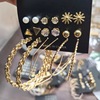 XP17 Boho Earring Set for Women Girls Shiny Gold Earrings