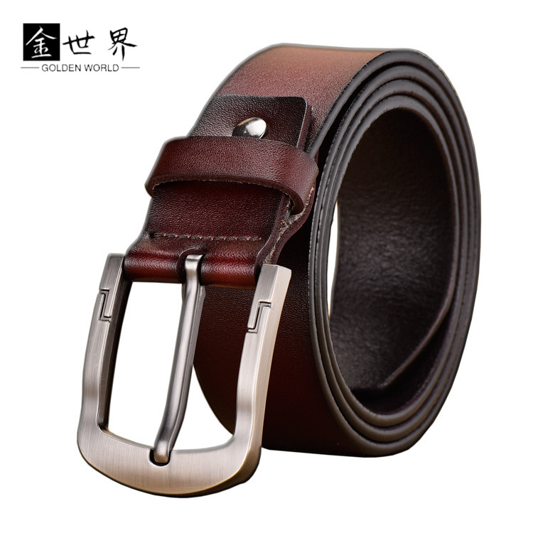 Wholesale Men's Pin Buckle Genuine Leath...