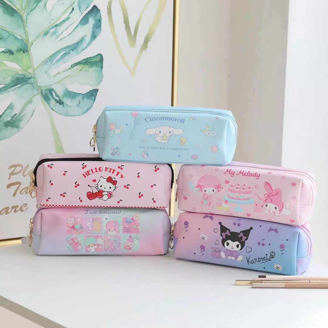 Канцелярия в стиле мультфильмов для учеников, двухслойный пенал, органайзер для карандашей, Киннаморолл