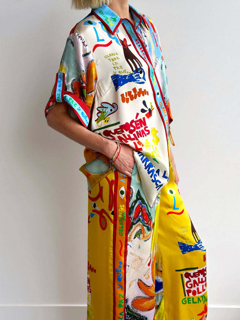 2 Pieces Set Quantity Daily Occasion Daily Women's Casual Graffiti Polyester Pant Co-ord Set Pants Sets