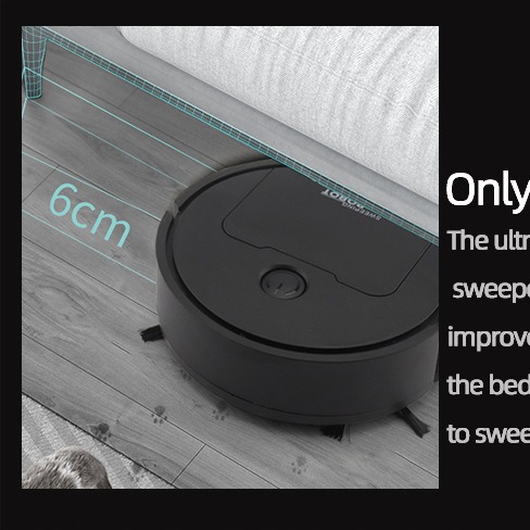 Drenaje transfronterizo de bajo costo robot de barrido automático barrido de succión perezoso máquina barredora inteligente tres en uno