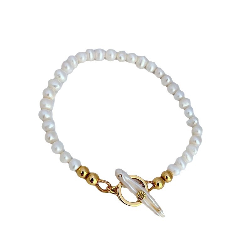 Fashionable elegant organic stone inlay from pearl
