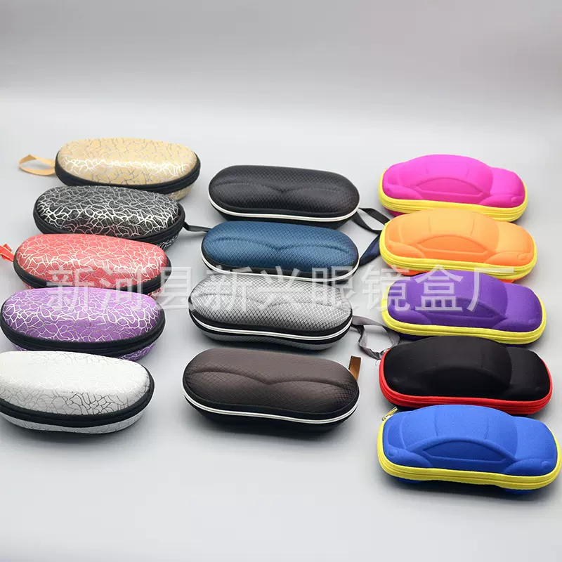 厂家直供墨镜拉链太阳镜盒 EVA太阳眼镜盒拉链盒 软包批发