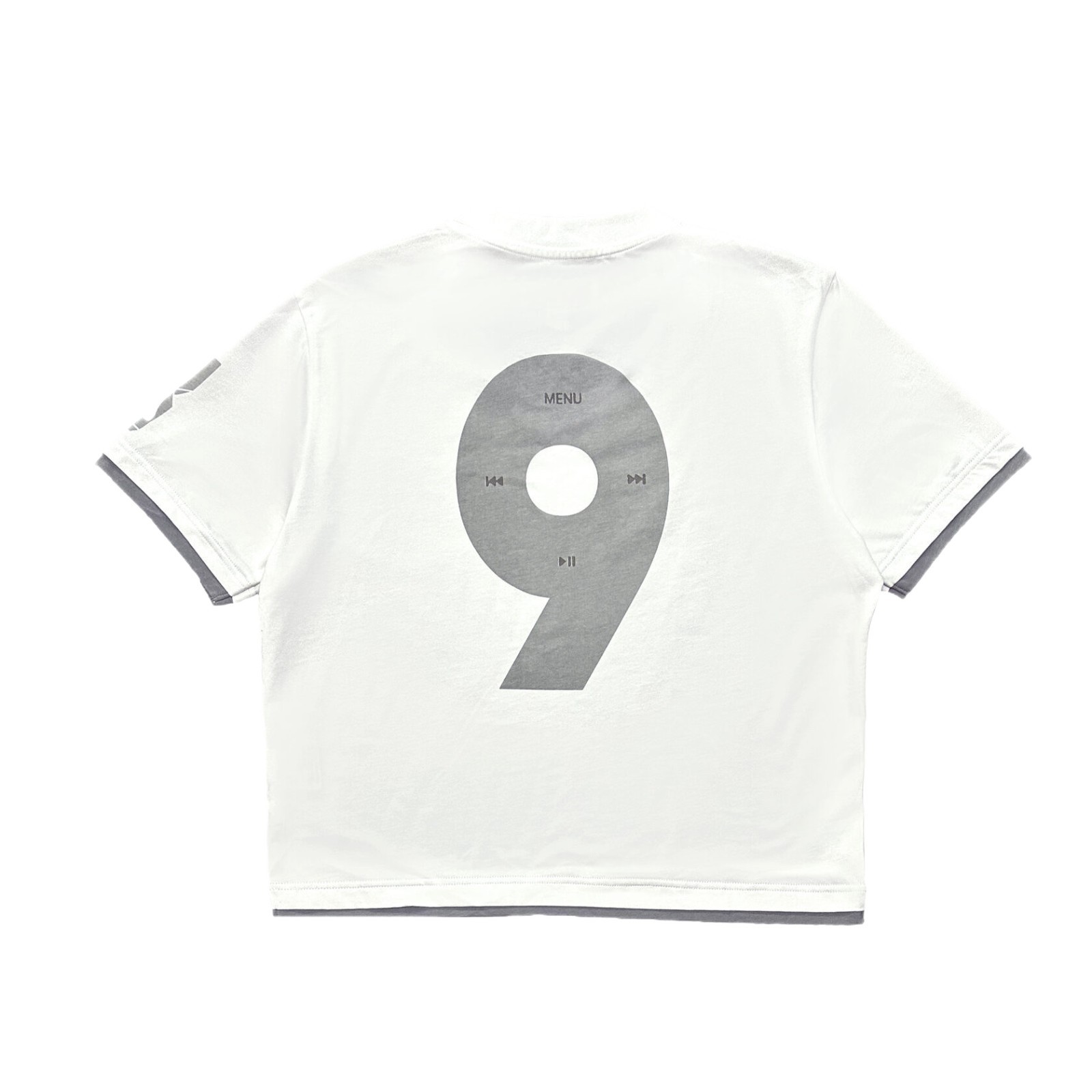 Europa y los Estados Unidos viento transfronterizo impresión de notas personales camisetas de cuello redondo chaqueta de moda retro camiseta de manga corta