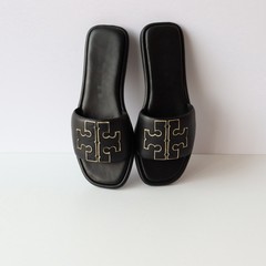 Women's Slides with Outer Sandals - 2022 New Genuine Leather Flat Sandals - Fashion Flat Sole Women's Casual Stylish Barefoot Slip-On Sandals with Toe Post