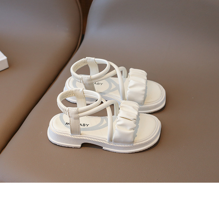 Version coréenne de sandales romaines mignonnes pour petites filles, chaussures de plage, chaussures d'été pour enfants_voghion.com