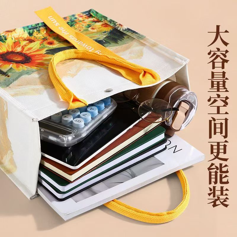现货立体帆布包飘带托特包向日葵手提包莫里斯硬挺防水手提包|undefined