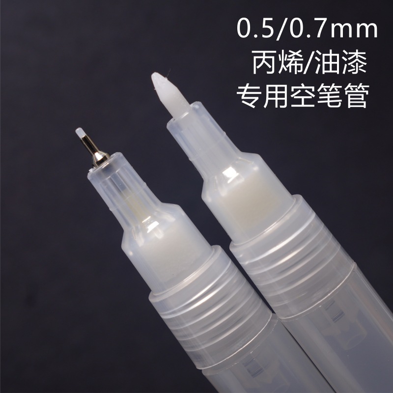 0.5mm and 0.7mm Refillable Acrylic Water-Based Paint Ink Marker Pens for Outlining and Marking