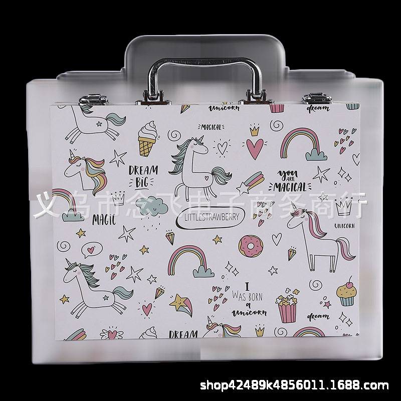 53 Piezas marca pluma traje de regalo de los niños pintura color lápiz crayón pincel papelería acuarela pluma traje