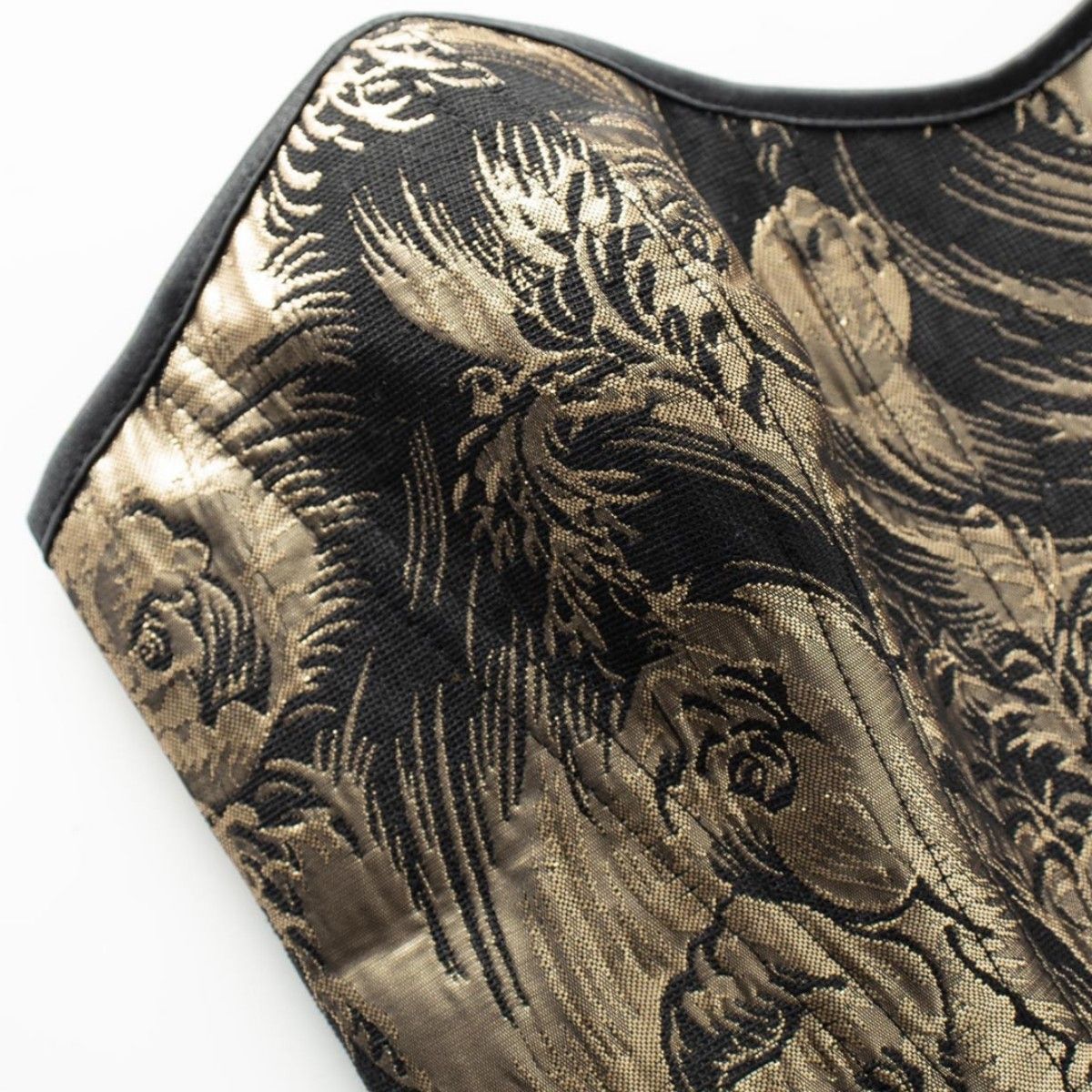 Europa y los Estados Unidos negro oro pectoral hueso de pez corsé sin cinturón de hombro soporte de pecho sexy chaqueta de plástico Aliexpress transfronterizo Amazonte