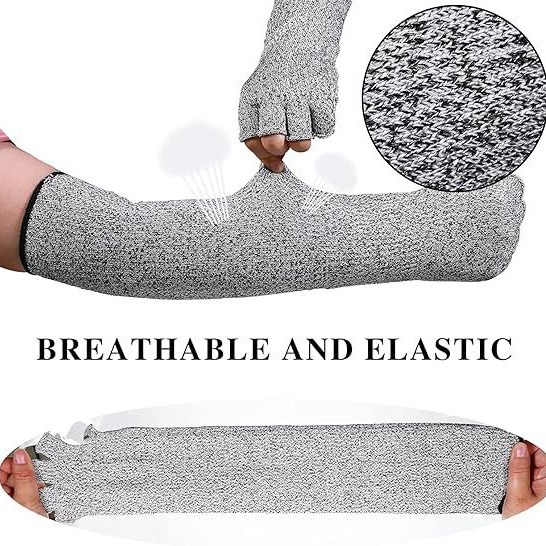 加长护袖防割5级hppe玻璃防划伤护臂防切割袖套防刺工业安全手套