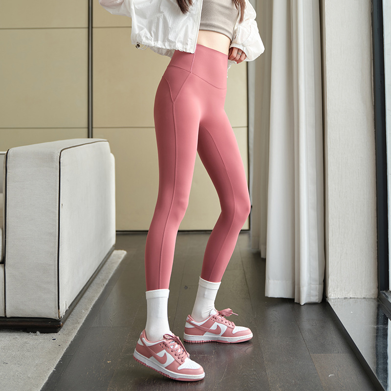 ナインポイントシャークパンツ女性のアウターウェア新しい夏のハイウエストレギンス薄いおなかコントロールバットリフトタイトスポーツヨガパンツ|undefined