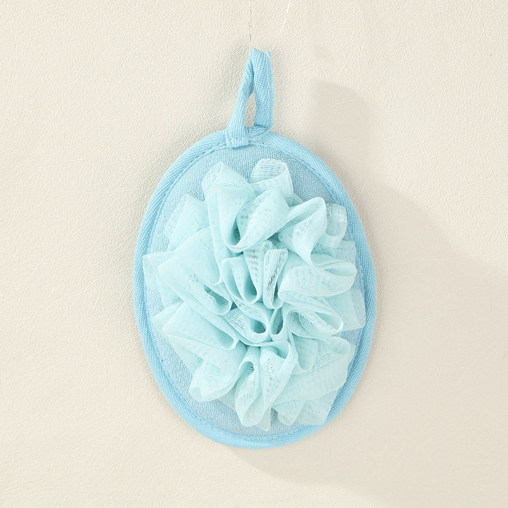 Loofah Bath Sponge (Natural), Cotton‑Linen & Loofah, Multiple Sizes 8×8–12×12 cm