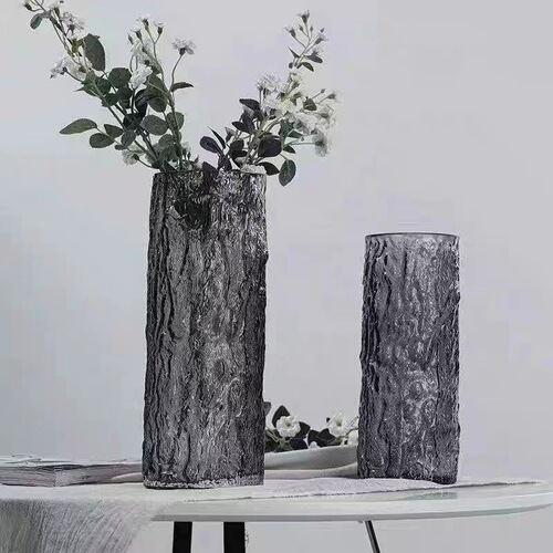 Nordic simple creative light luxury transparent vase water nourishing rich bamboo lily glass vase living room table decorations