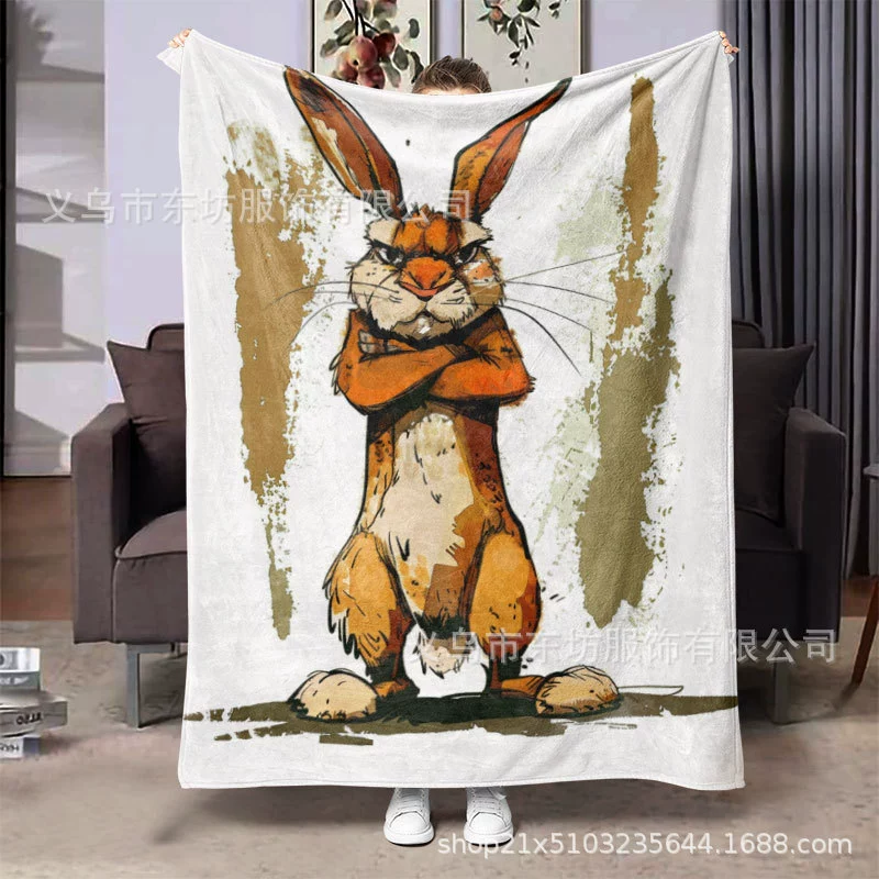 Гордый кролик мягкий и удобный фланелевый одеяло ленивый должен домашний комфорт одеяло