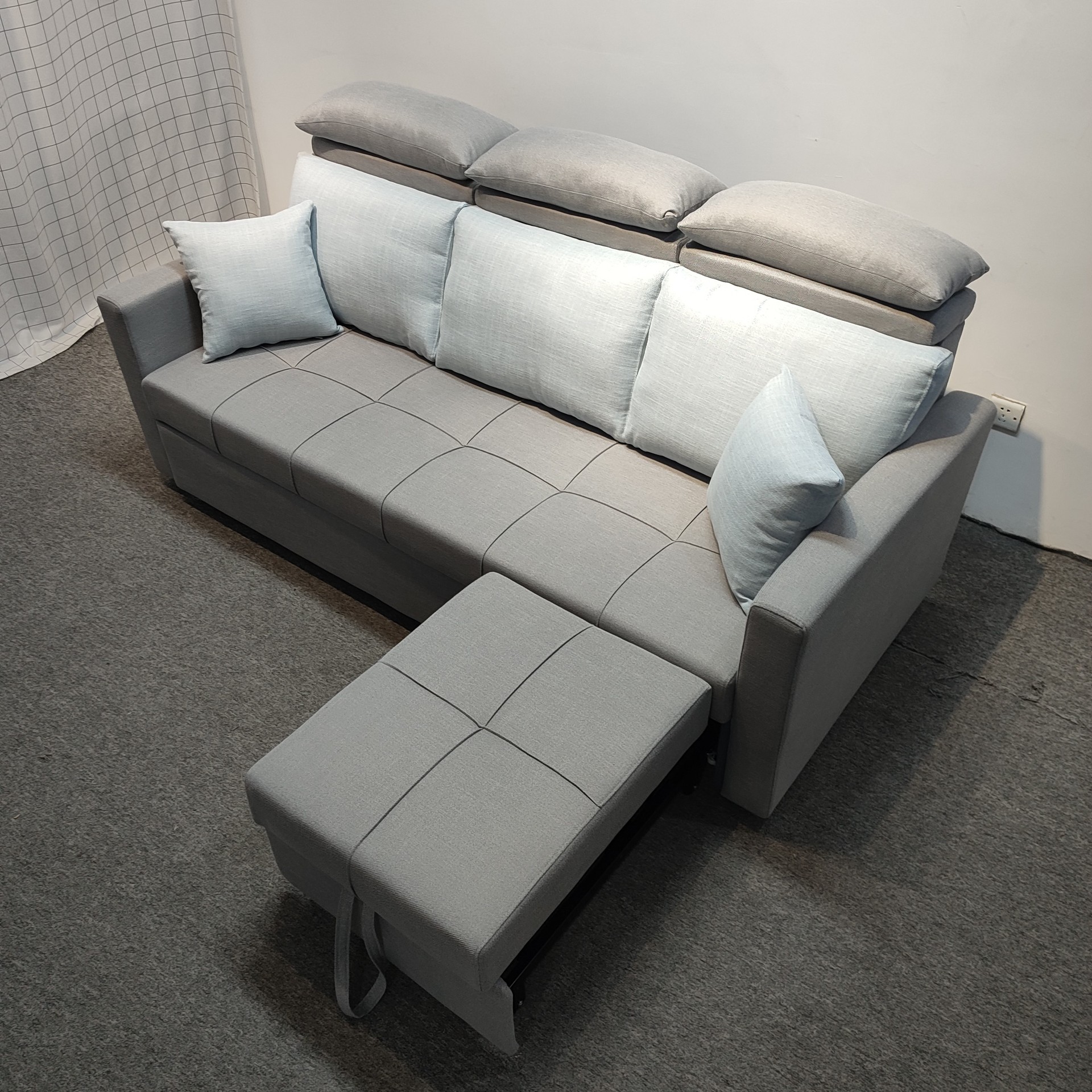 Sofá multifuncional de casa pequeña sala de estar apartamento sin lavado tecnología sofá cama de terciopelo moderno simple peinado de aire