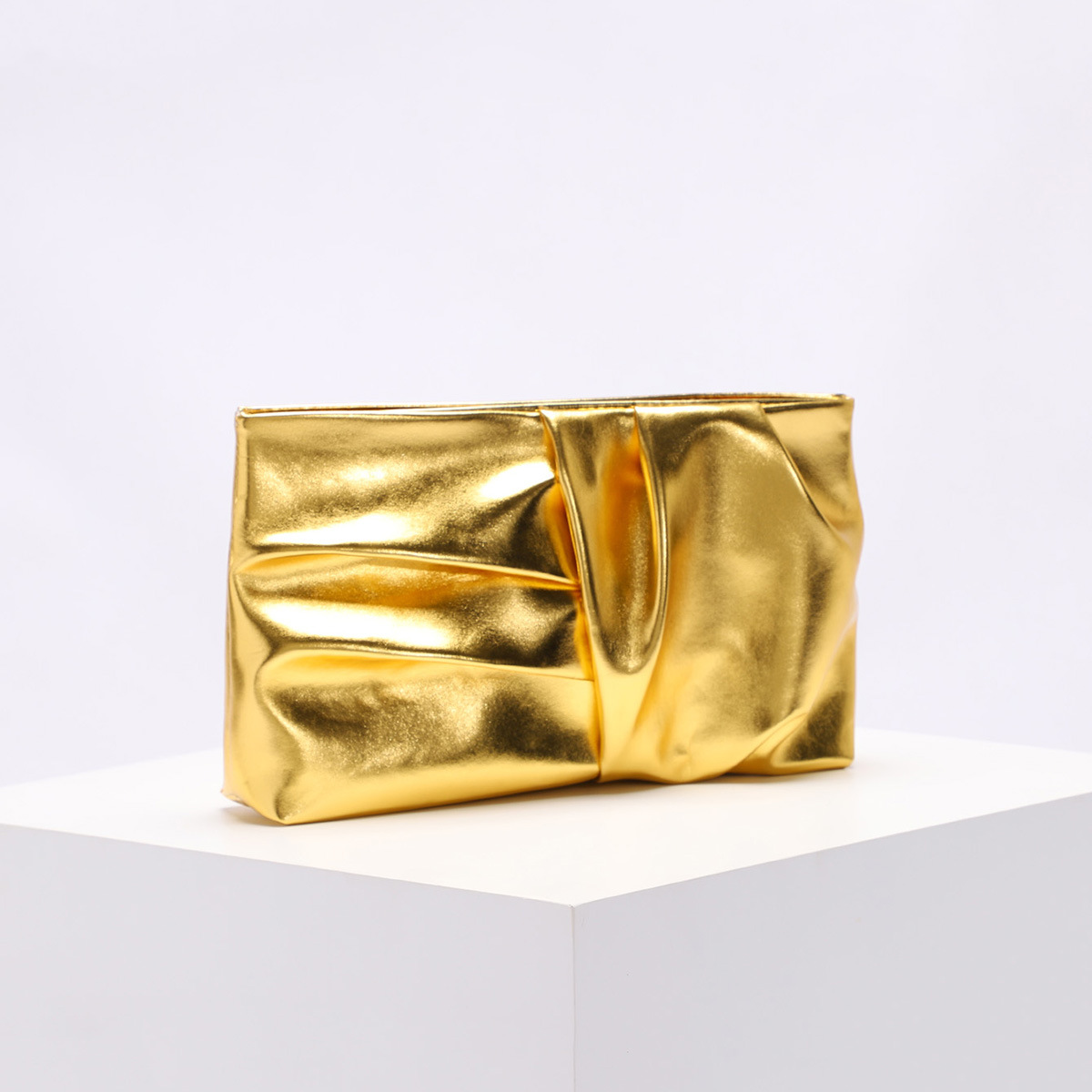 Cross-Border Luxury Minimalist Clutch Bag - Trendy Niche Pleated Cloud Bag Fashion Women's Evening Bag - Thumbnail 2