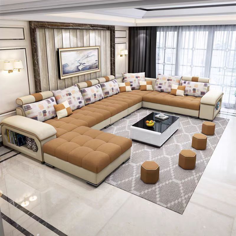 Sofá de tela simple y moderno apartamento grande y pequeño sala de estar nórdico tecnología de látex sofá de tela 2024 nueva combinación