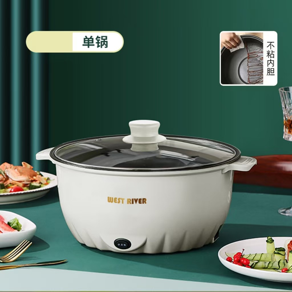Hotpot eléctrico transfronterizo multifuncional doméstico vapor eléctrico dormitorio pequeño horno de cocción de hortales de cocción de hortales de cocción de hortales de gran capacidad lote