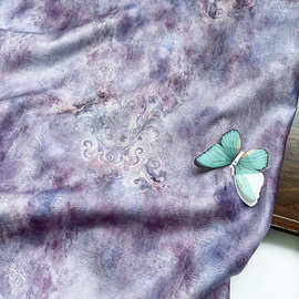 烟萝紫绮 天丝提花布料新中式国风汉服旗袍连衣裙手工diy印花面料