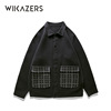 Cardigan sweater Sweater Autumn and winter 2021 new pattern Straight Solid Square pocket Simplicity coat jacket