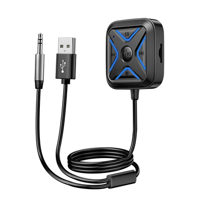 Car Universal Bluetooth 5.3 Receiver Converter, Lossless Stereo Car Audio Wireless Connection, Tf Card Playback (FM Modulyator) - w21
