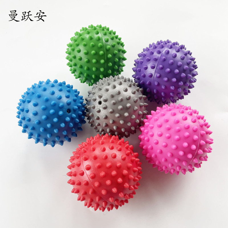 9.5 センチメートルソフト PVC ソーダボールマッサージリラクゼーションツボグリップボール足底筋膜ヨガボールフィットネスボールハリネズミボール|undefined