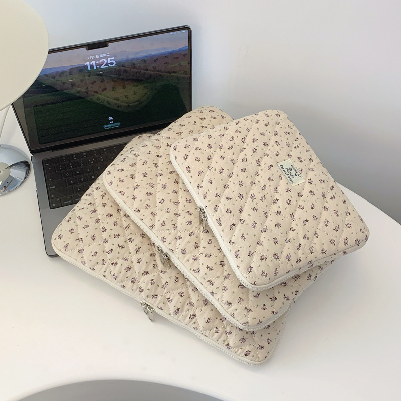 New Korean style floral fashion computer bag 11 inch ipad tablet bag 13 inch 15 inch laptop storage bag