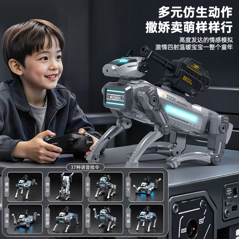 Nuevo robot inteligente perro tecnología programación mecánica perro juguete niño robot control remoto cumpleaños