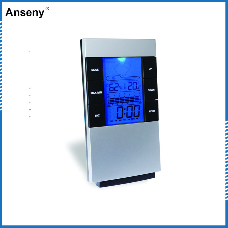 天气预报钟电子温度计 家用温湿度计 室内数显温度计 带背光显示