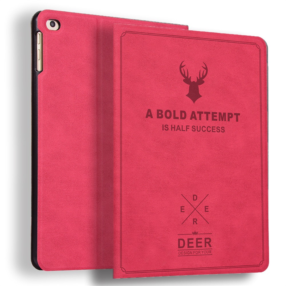 Aplicable iPad 10 2022 cubierta protectora de cabeza de ciervo retro 10.2 Air5 Pro 11 figura de ciervo cuero plano