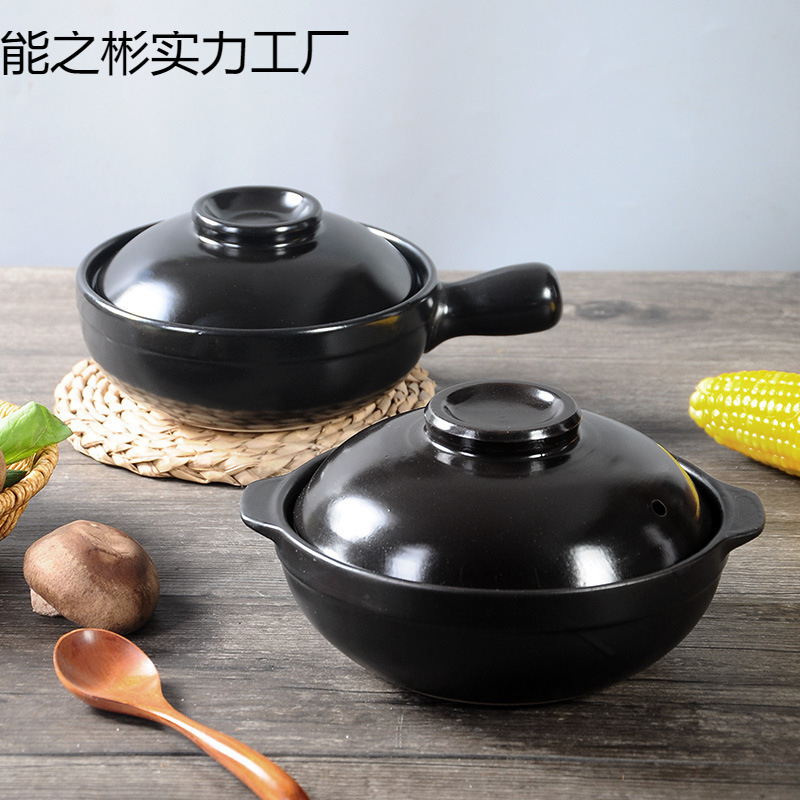 土鍋、高温耐性、乾燥焼けても割れない、取っ手付き小土鍋、米麺土鍋、業務用陶磁器土鍋|undefined