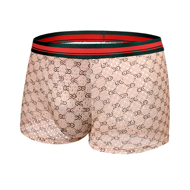 Transfronterizos exclusivos para pantalones interiores de hombre verano transpirables cómodos impresión de tamaño grande pantalones cortos de ángulo plano de hombre fábrica al por mayor