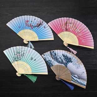 Sashimi Decoration Fan Plate Prop Plate Decoration Small Ornaments Japanese Folding Fan Hotel Food Cold Food Cold Plate Decoration