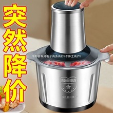 德国全自动电动家用绞肉机不锈钢搅菜粉碎机多功能搅拌机辣椒料理