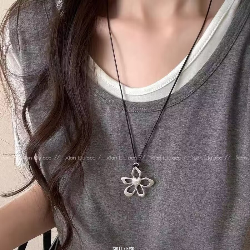 亚克力圆形不规则吊坠项链冷淡风简约时尚锁骨链个性设计百搭项饰|undefined