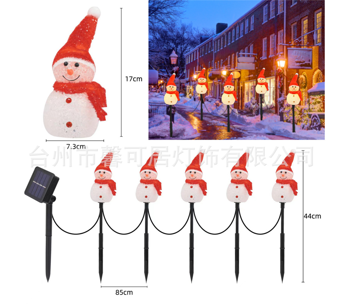 Lámpara de Tierra solar decoración de Navidad lámpara de muñeco de nieve al aire libre jardín lámpara de paisaje Césped lámpara de tierra transfronteriza