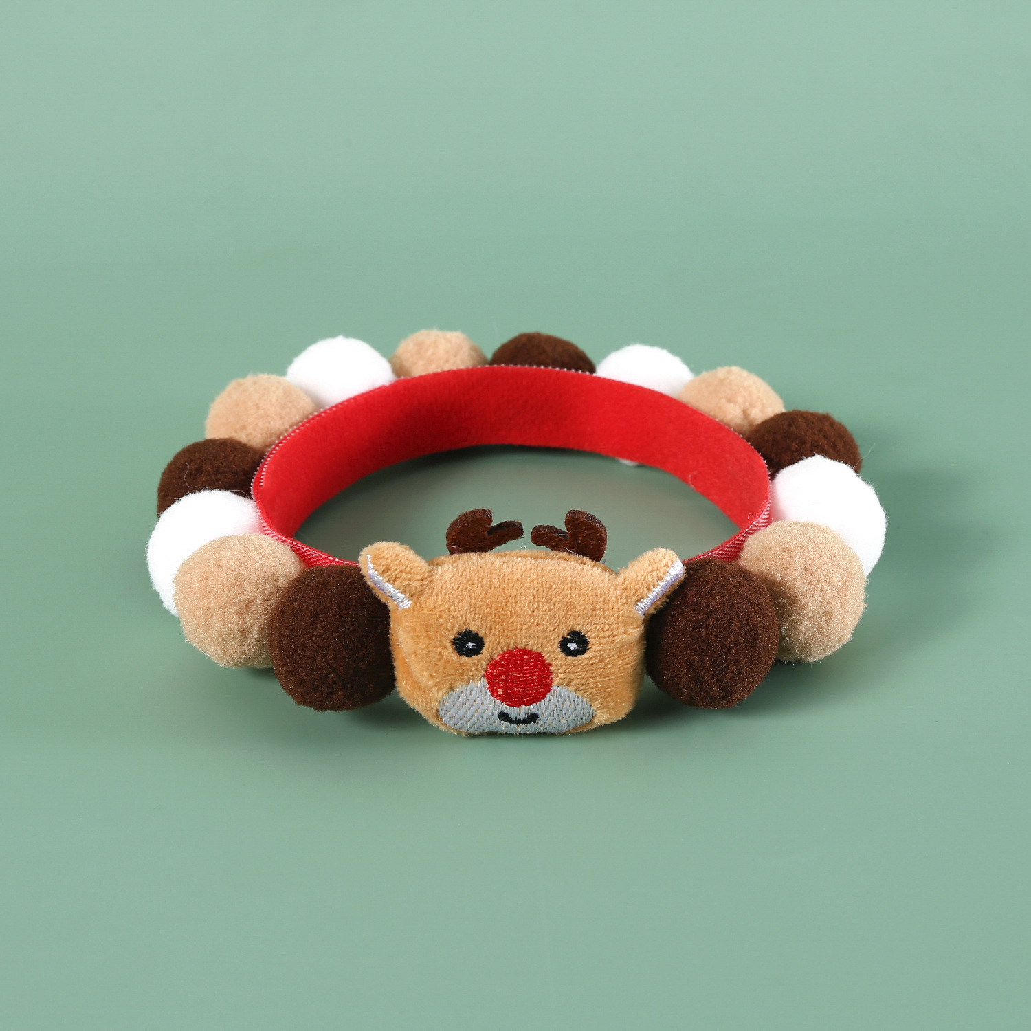 2023 pet ball collar tela de peluche campana sombrero de árbol de Navidad colorido gato perro collar decoración cadena