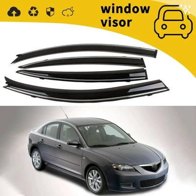 Rain shield 3 Angke Sela star flying - 07-10-mazda-3-sedanwith-plastic-bright-strip-hook-adhesive-4