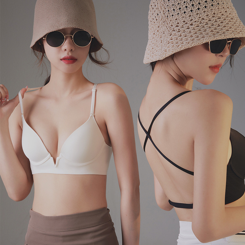 Beauty back underwear new 2022 summer thin small chest push up bra bra wireless seamless large U-shaped back bra Beauty back underwear new 2022 summer thin small chest push up bra bra wireless seamless large U-shaped back bra