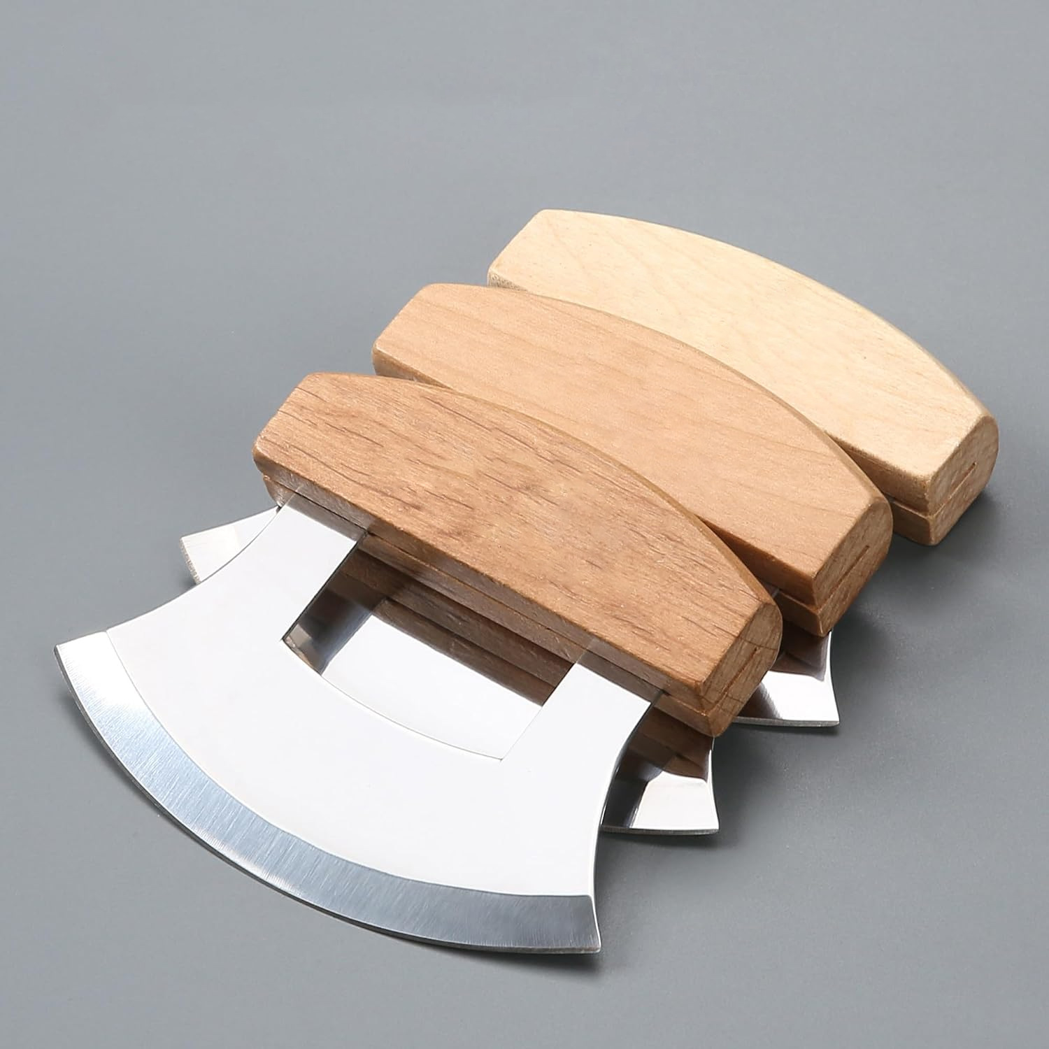 Cuchillo de acero inoxidable cuchillo de pizza cuchillo de pancake cuchillo de pizza cuchillo de pancake cuchillo de roble mango de pastel rueda nougat