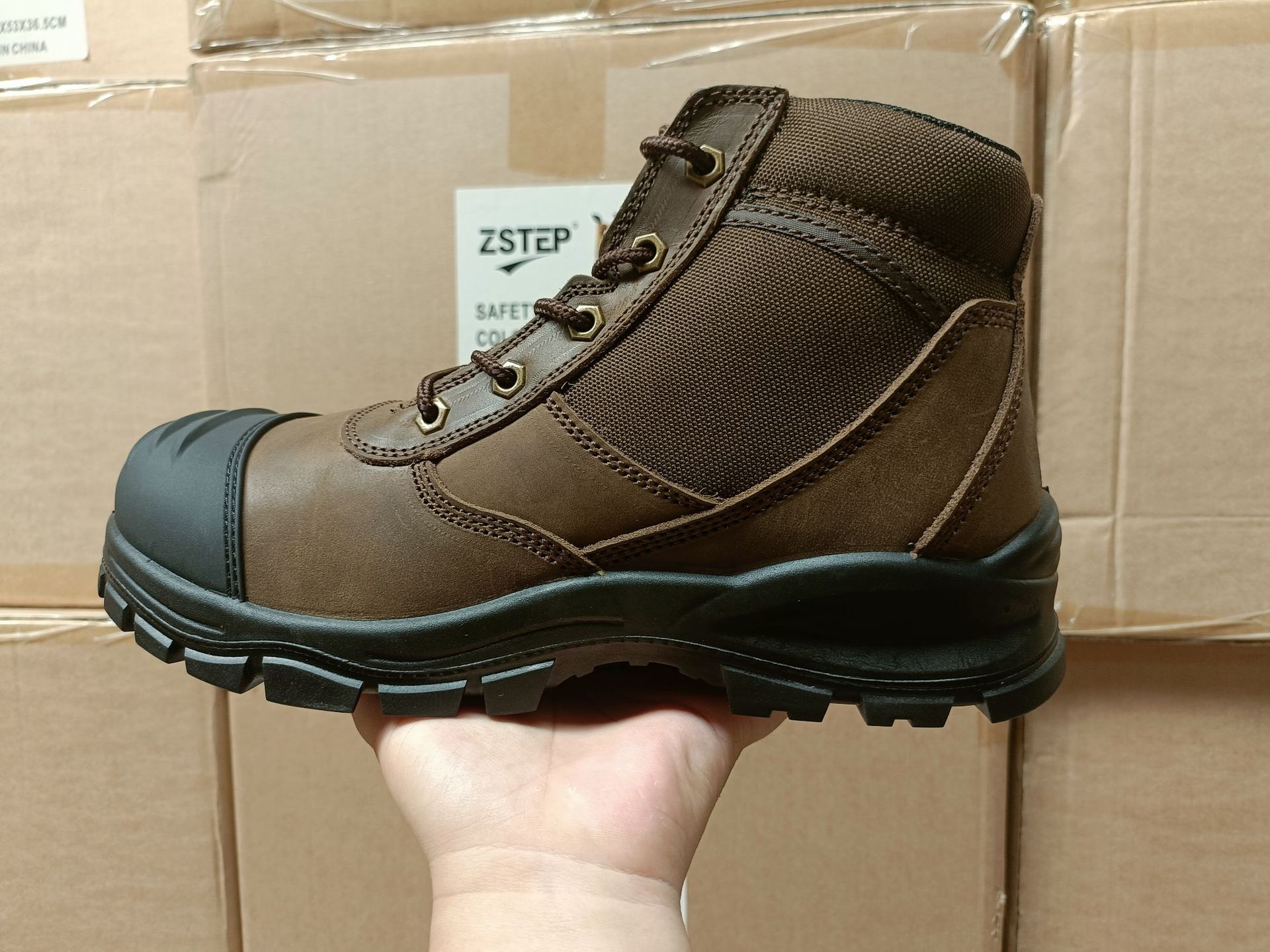 사이드 지퍼 스타일 미드탑(브라운) 39