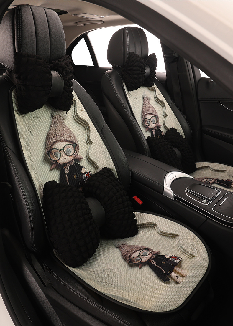 Car Seat Cushion for All Seasons, Cute Seat Cushion, Summer Car Cushion, Seat Cover Half-Pack, 2026 New Model Rear Seat Cover for Women