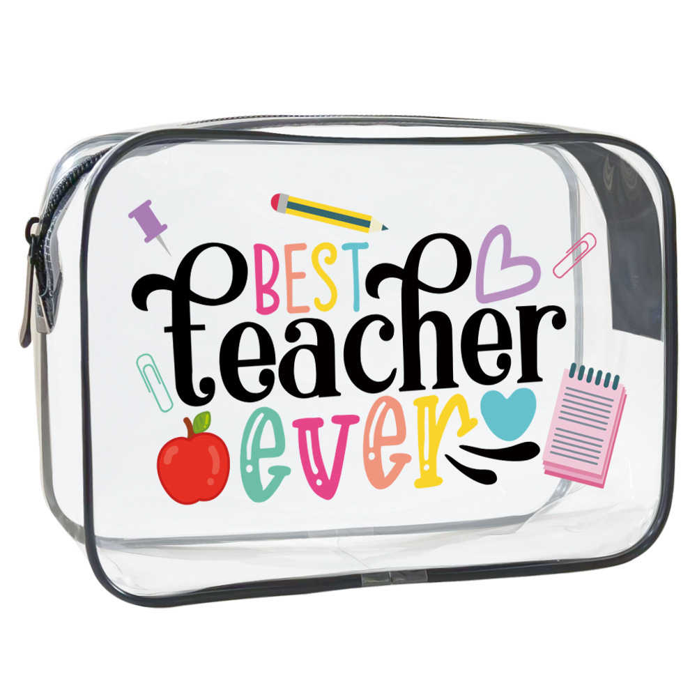 Amazon transfronteriza bolsa de PVC con cremallera bolsa de almacenamiento bolsa de cosméticos transparente bolsa de cremallera bolsa de lavado para dibujar