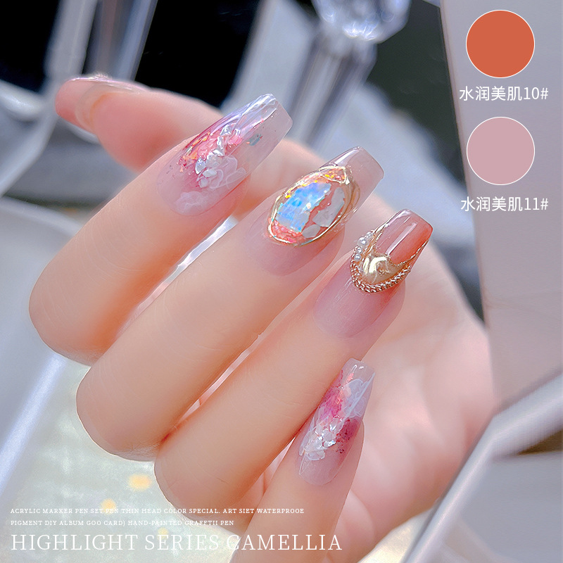Fragmentos de concha de uñas de estilo japonés Delgado colorido brillante súper brillante abulón redondo grueso Shell parche de uñas irregular Decoración