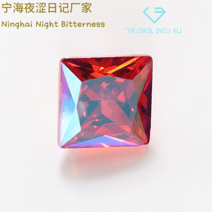 Wholesale high-grade magic color pointed bottom square right angle zircon nude stone nail art stickers DIY hairpin shoe bag jewelry with stone