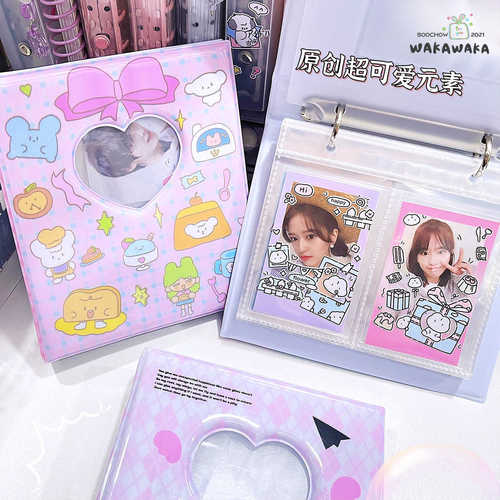 Card Album Star Chasing Photo Card Storage Album Wowka Original Cowboy Style 3-inch Star Film Album Polaroid Hollow Photo Card