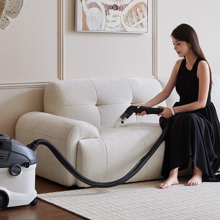 Art de la sala de estar moderna y simple línea recta francesa crema de sofá de estilo superior sofá pequeño